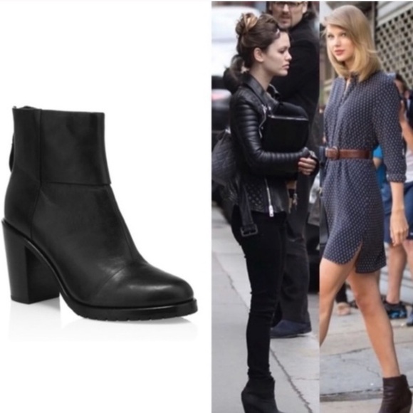 Rag & Bone Women's Black Newbury Leather Block Heel Ankle Bootie - Picture 14 of 16